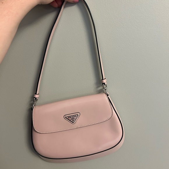 Prada Brushed Alabaster Cleo Bag Pink - Picture 2 of 11